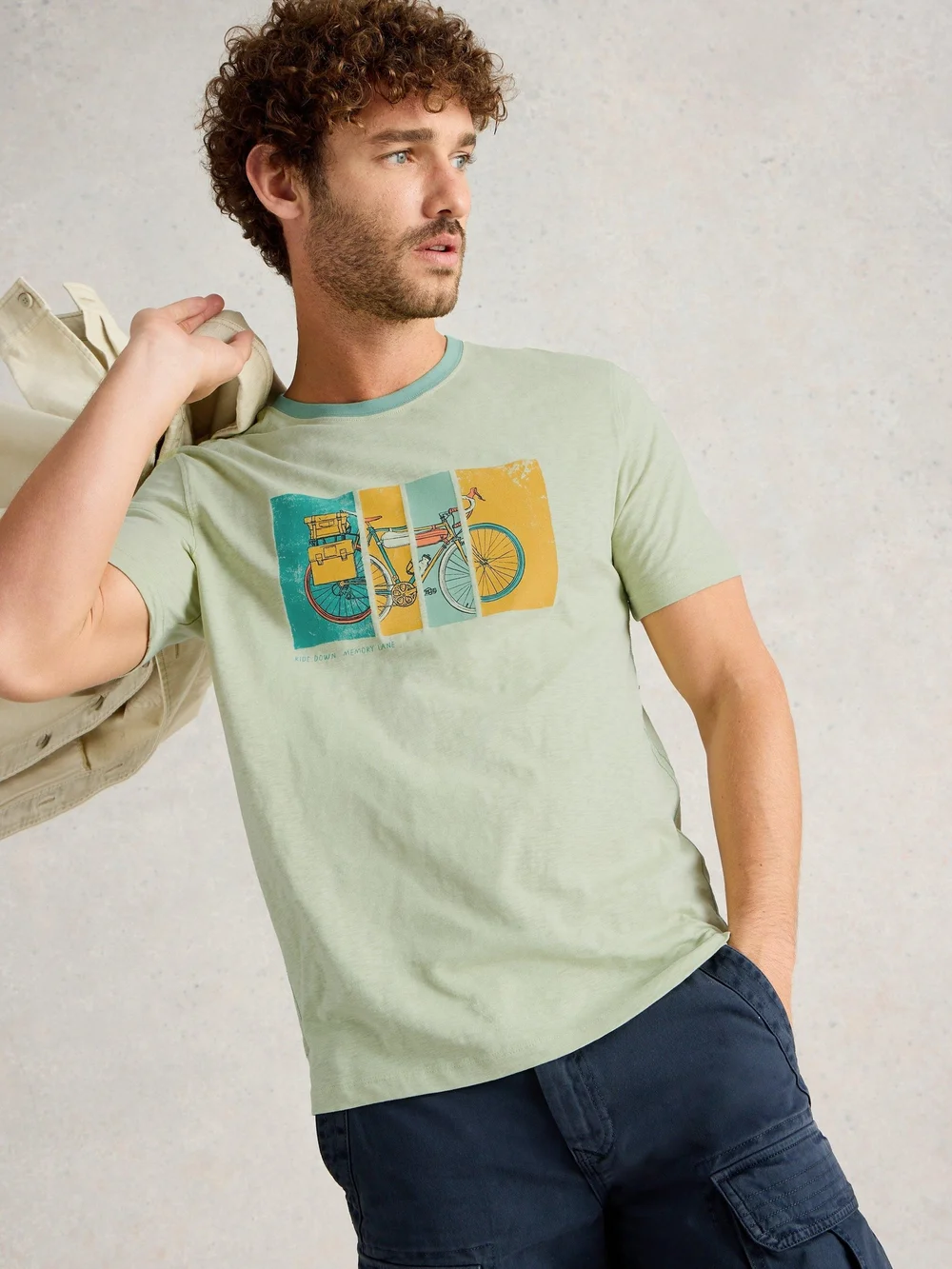 T-shirt graphique Abersoch Bike - Green Pr - XXL Image 1