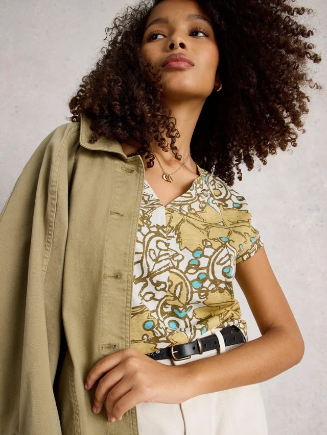 T-Shirt À Encolure En V Nelly