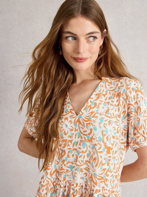 Robe En Jersey Leah - White Mlt - 48/R Image 3