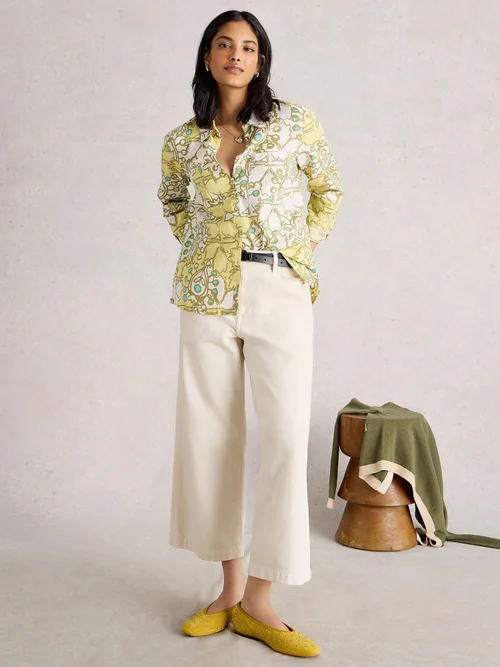 Chemise Sophie En Coton Biologique - Yellow Mlt - 48 Image 2