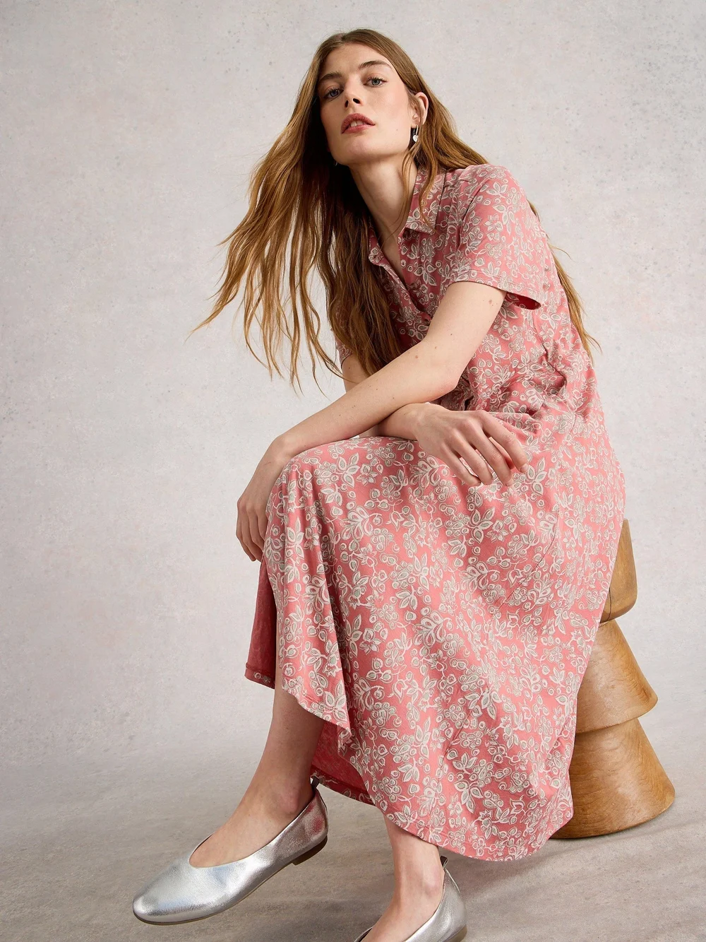 Robe Chemise En Jersey Rua - Pink Mlt - 50/R Image 1