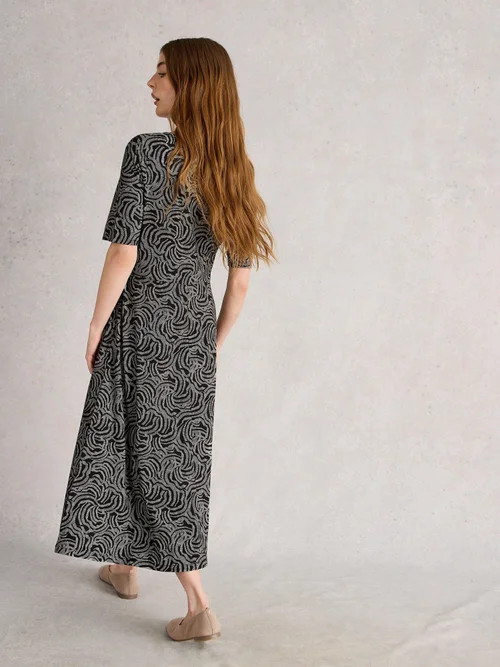 Robe En Jersey Madeline - Blk Mlt - 52/R Image 4