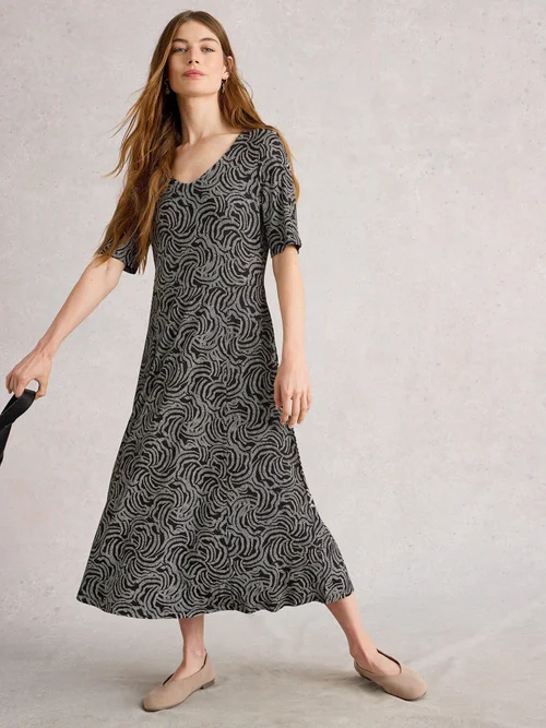 Robe En Jersey Madeline - Blk Mlt - 52/R Image 3