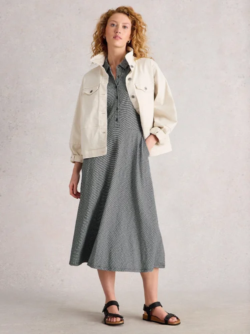 Robe Demi-Patte En Jersey Rua - Navy Multi - 46/R Image 2