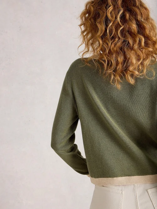 CHARLOTTE CARDI - Khaki Grn - 52 Image 4