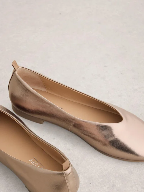 Escarpins ballerines en cuir Cheri - Pewter Met - 41 Image 3