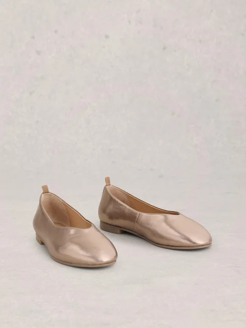Escarpins ballerines en cuir Cheri - Pewter Met - 36 Image 2