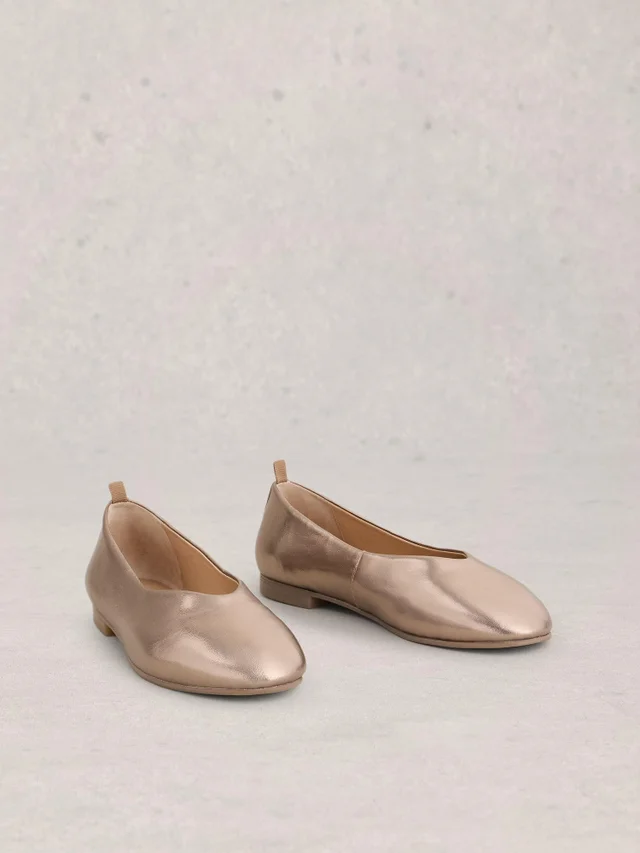 Escarpins ballerines en cuir Cheri