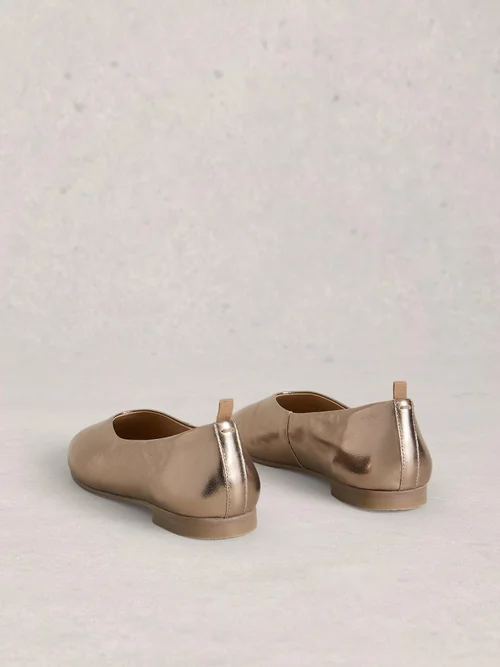 Escarpins ballerines en cuir Cheri - Pewter Met - 41 Image 4