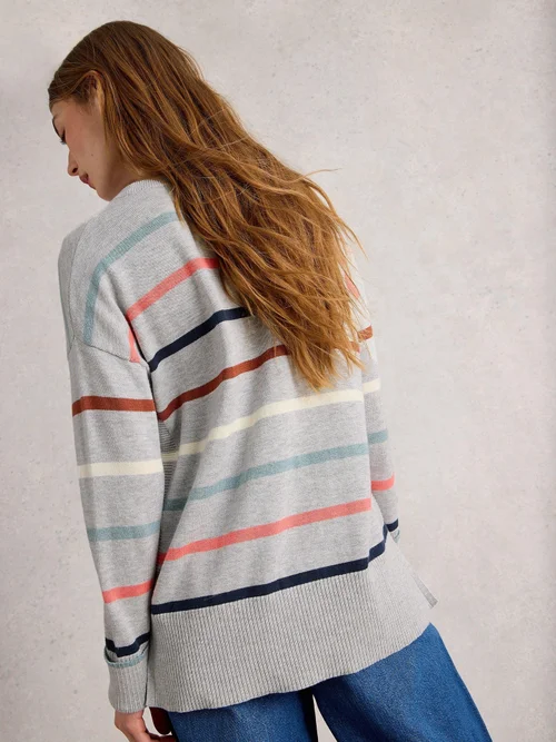 Pull À Rayures Olive - Grey Mlt - 50 Image 4