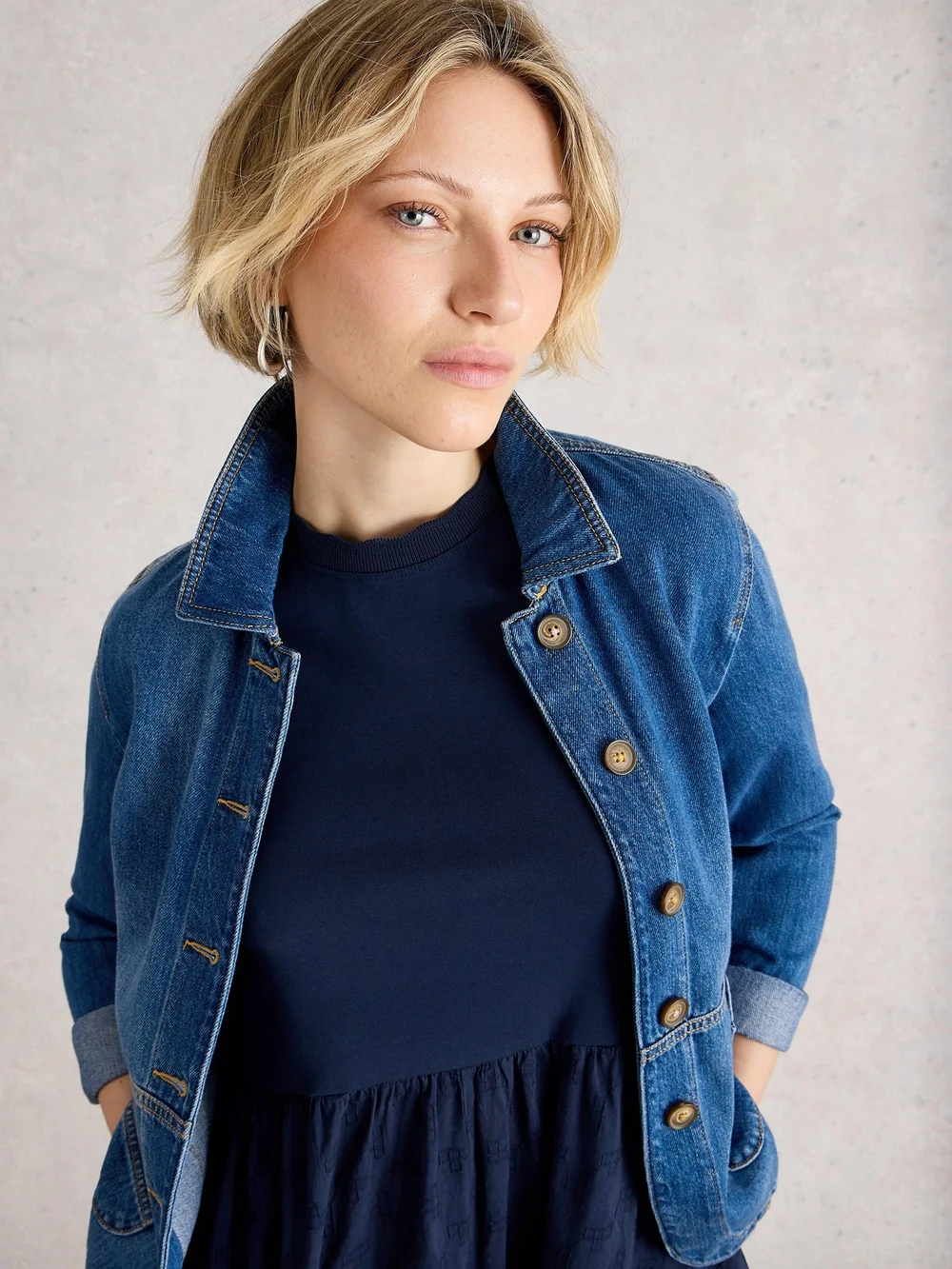 Robe brodée Vera - Dark Navy - 52/R Image 1
