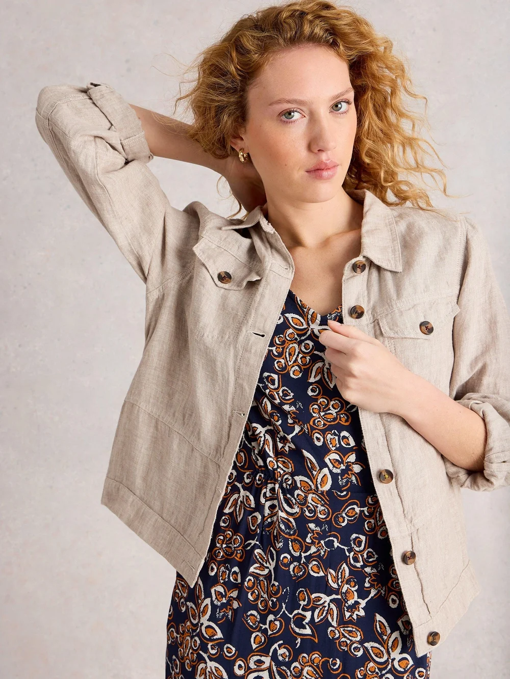 Robe En Jersey Tallie - Navy Multi - 52/R Image 1
