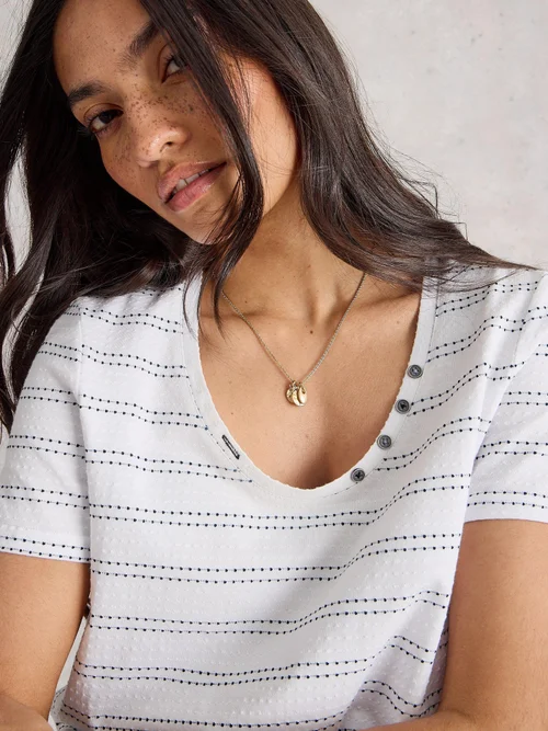 T-Shirt Texturé Nadia - White Mlt - 52 Image 3