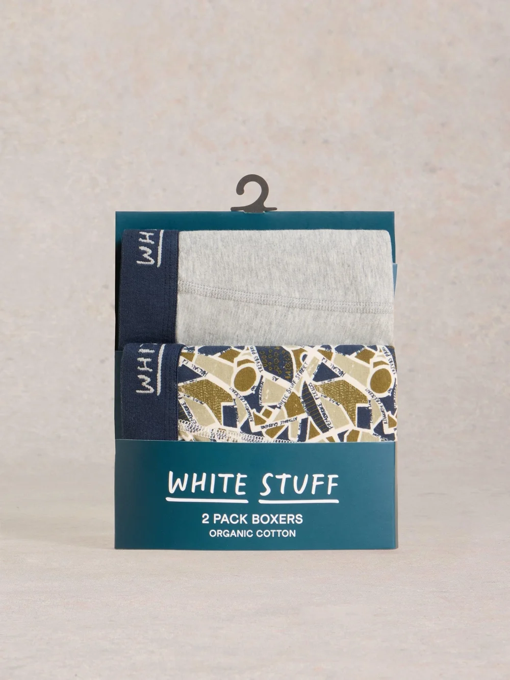 Boxershorts Hove Print & Uni - Blk Pr - XL Image 1
