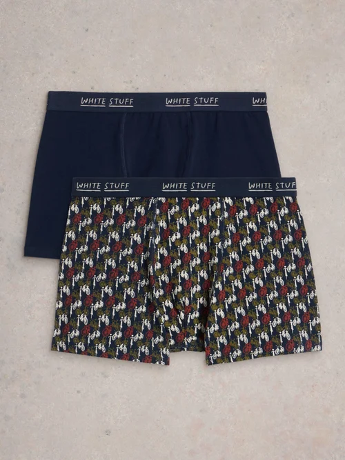 Boxershorts Hove Print & Uni - Blue Pr - XXXL Image 2