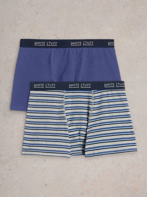 Boxershorts Hove Stripe & Uni - Navy Multi - XL Image 2