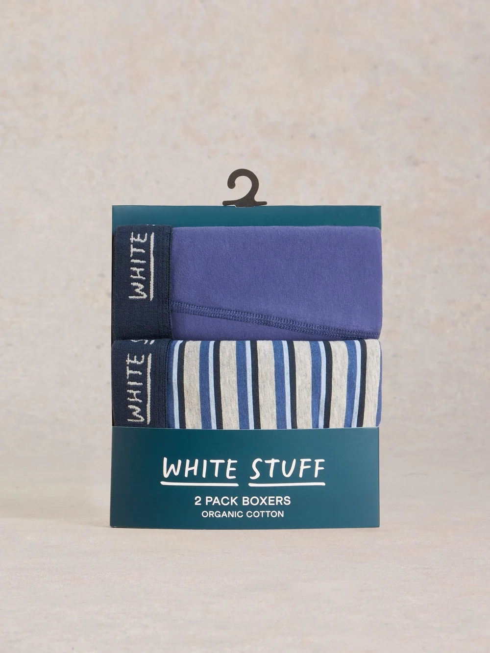 Boxershorts Hove Stripe & Uni - Navy Multi - XL Image 1