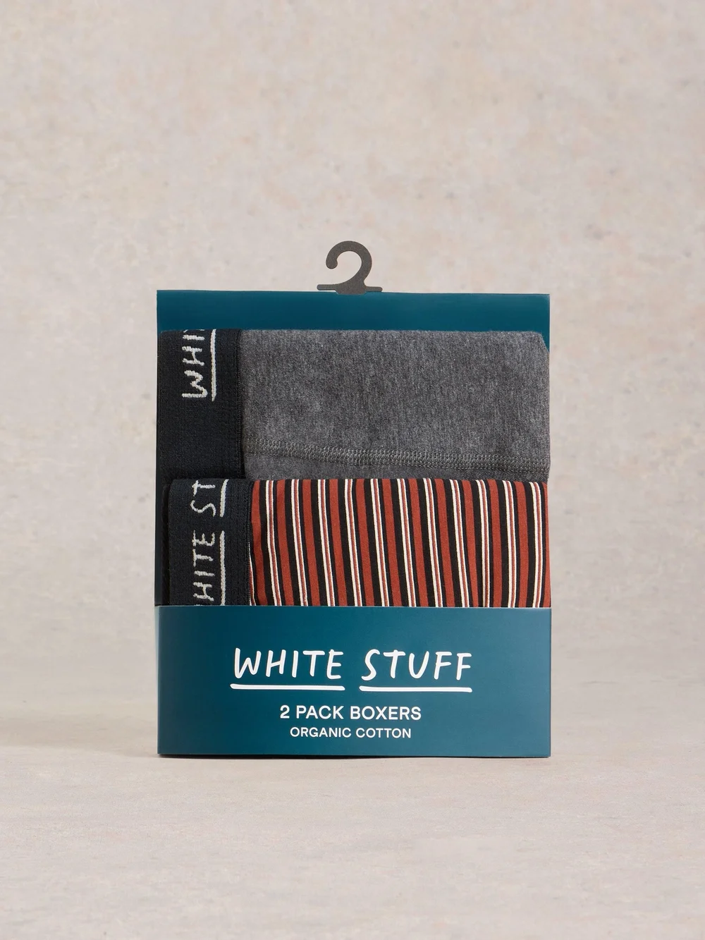 Boxershorts Hove Stripe & Uni - Red Mlt - XXXL Image 1