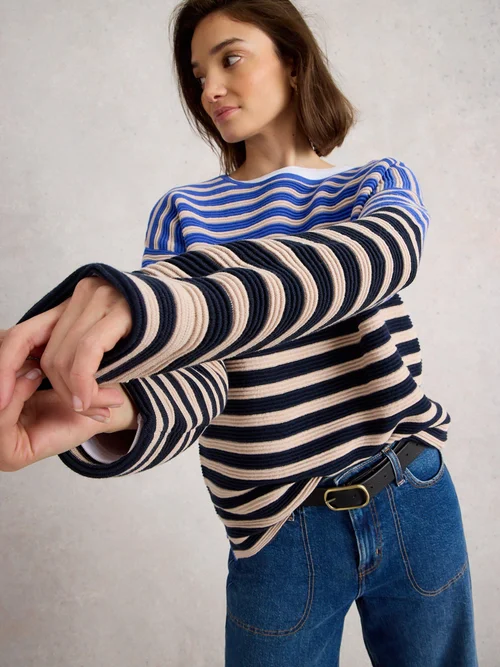 Pull Rayé Jana - Blue Mlt - 52 Image 3