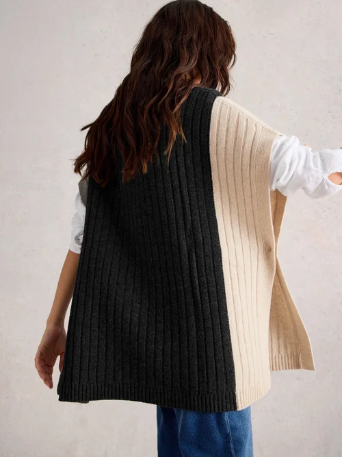 Poncho Tricoté Ava - Grey Mlt - S Image 4