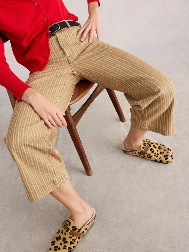 Jean court à jambes larges Tia