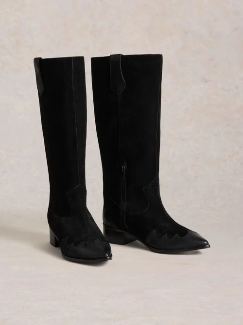 Bottes western Whitney montant jusqu'aux genoux - Pure Blk - 39 Image 3