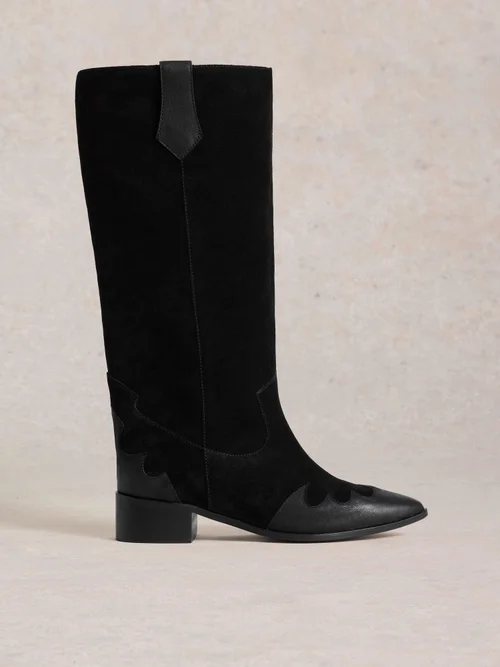 Bottes western Whitney montant jusqu'aux genoux - Pure Blk - 41 Image 1