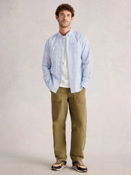 Chemise À Rayures Poisson Salcombe - Blue Pr - XXXL/R Image 2