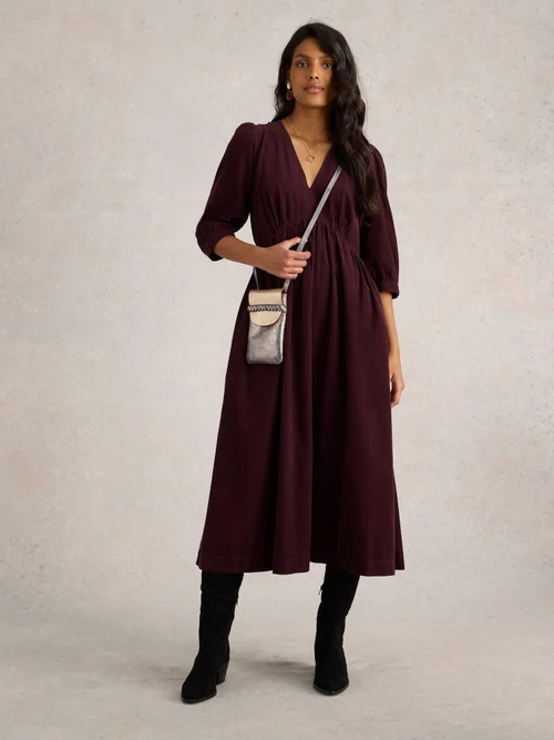 Robe En Velours Côtelé Lucy - Dk Plum - 52/R Image 2
