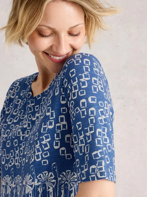 T-SHIRT WEAVER - Blue Pr - 52 Image 3