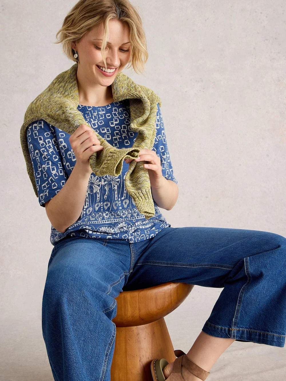 T-SHIRT WEAVER - Blue Pr - 52 Image 1