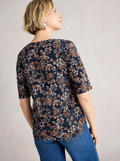 T-Shirt Weaver Encollement - Navy Pr - 52 Image 4