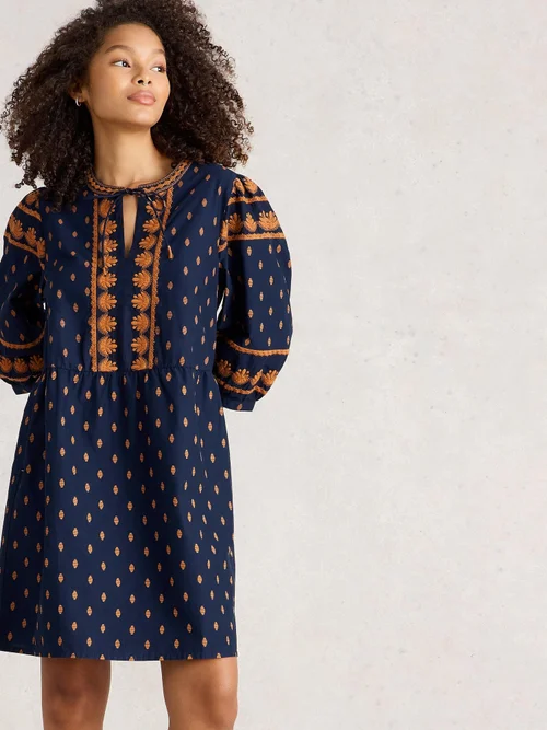Robe brodée Lila - Navy Multi - 46 Image 3