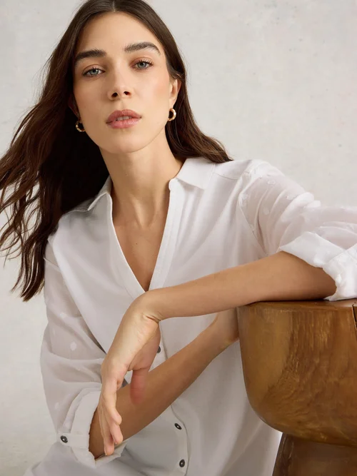 Chemise Longue Annie Mix - Pale Ivory - 52 Image 1