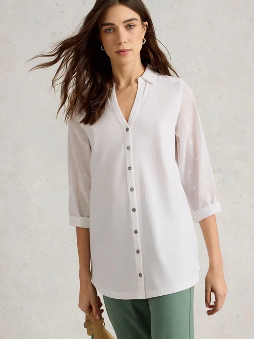 Chemise Longue Annie Mix - Pale Ivory - 52 Image 3