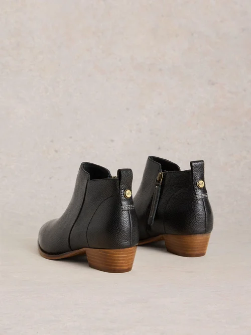 Bottines En Cuir Willow - Pure Blk - 41 Image 4