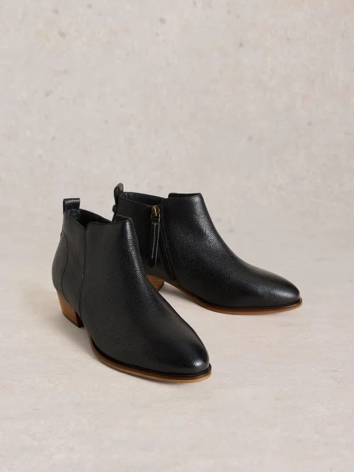 Bottines En Cuir Willow - Pure Blk - 41 Image 2