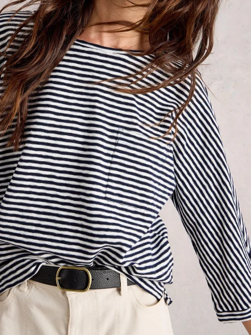 Top Demi Dolman À Rayures - Navy Multi - 52 Image 3