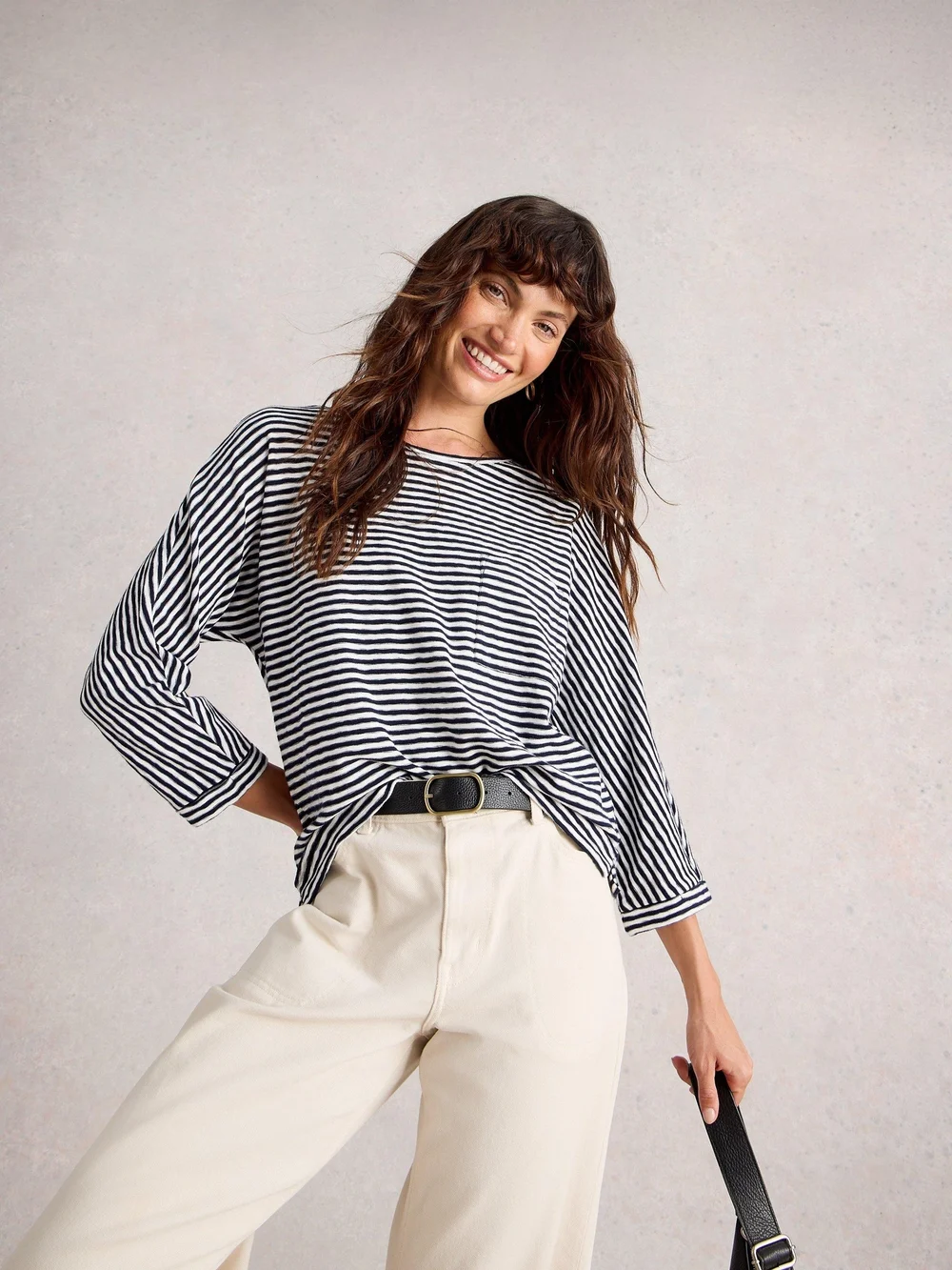 Top Demi Dolman À Rayures - Navy Multi - 52 Image 1