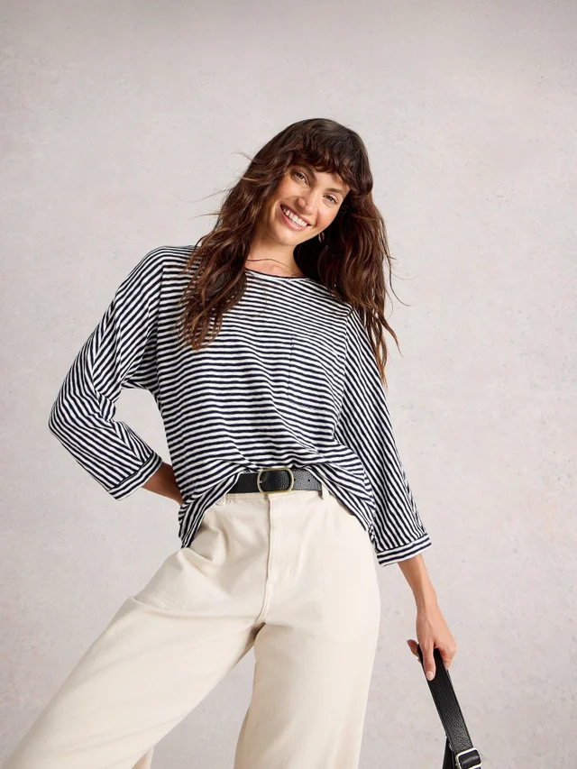 Top Demi Dolman À Rayures