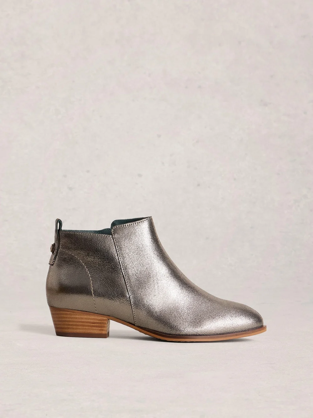 Bottines En Cuir À Large Coupe - Pewter Met - 41 Image 1