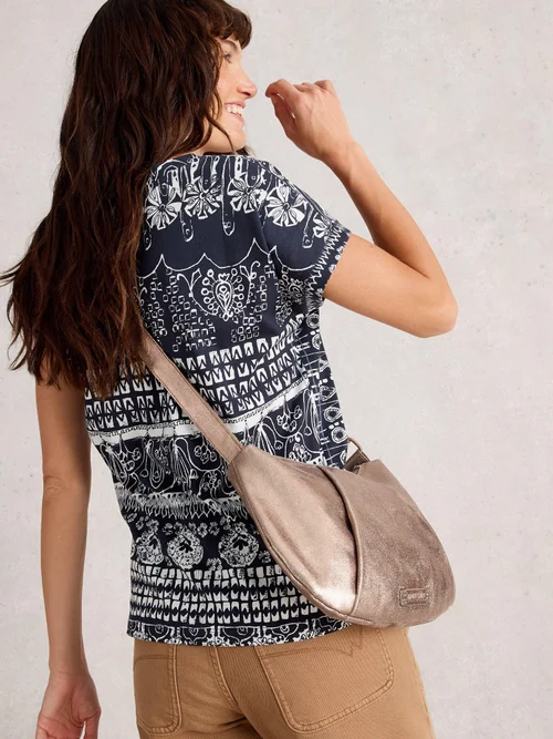 T-Shirt À Encolure En V Nelly - Navy Pr - 52 Image 4