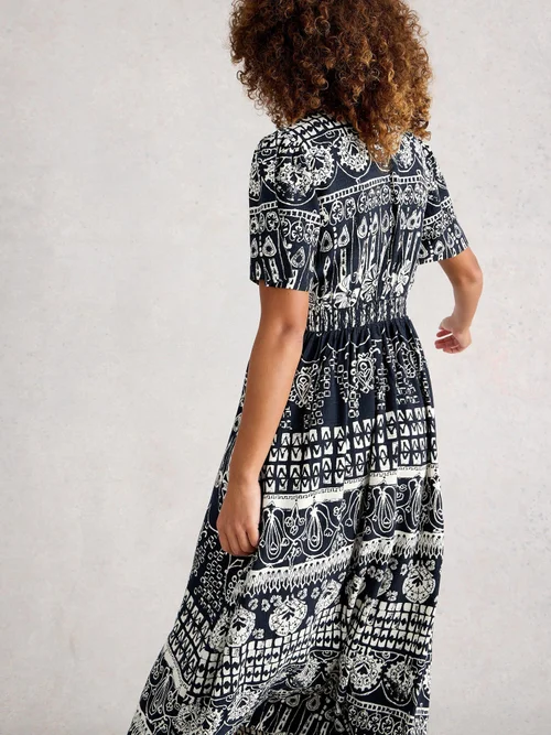 Robe Midi Lucy - Navy Pr - 40/R Image 4