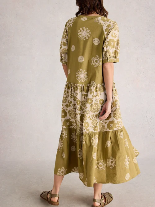 Robe imprimée mixte Eva - Green Pr - 52/R Image 4
