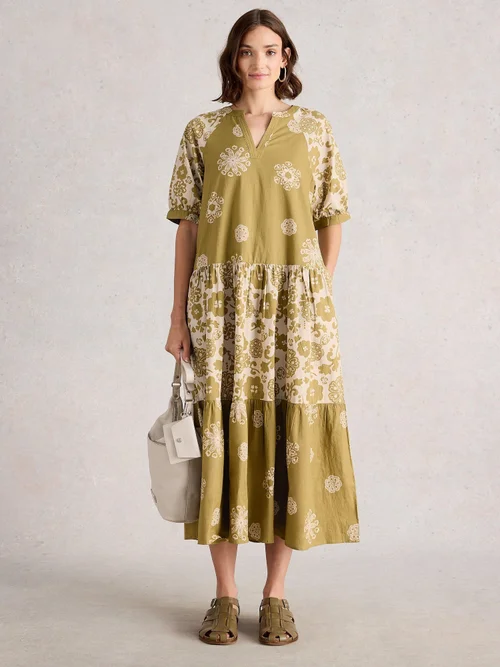 Robe imprimée mixte Eva - Green Pr - 52/R Image 2