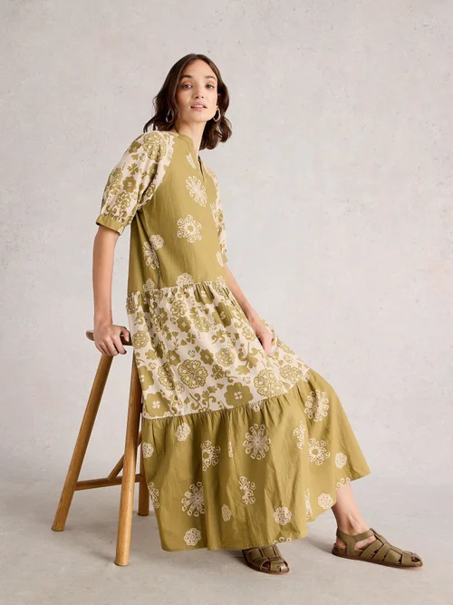 Robe imprimée mixte Eva - Green Pr - 52/R Image 3