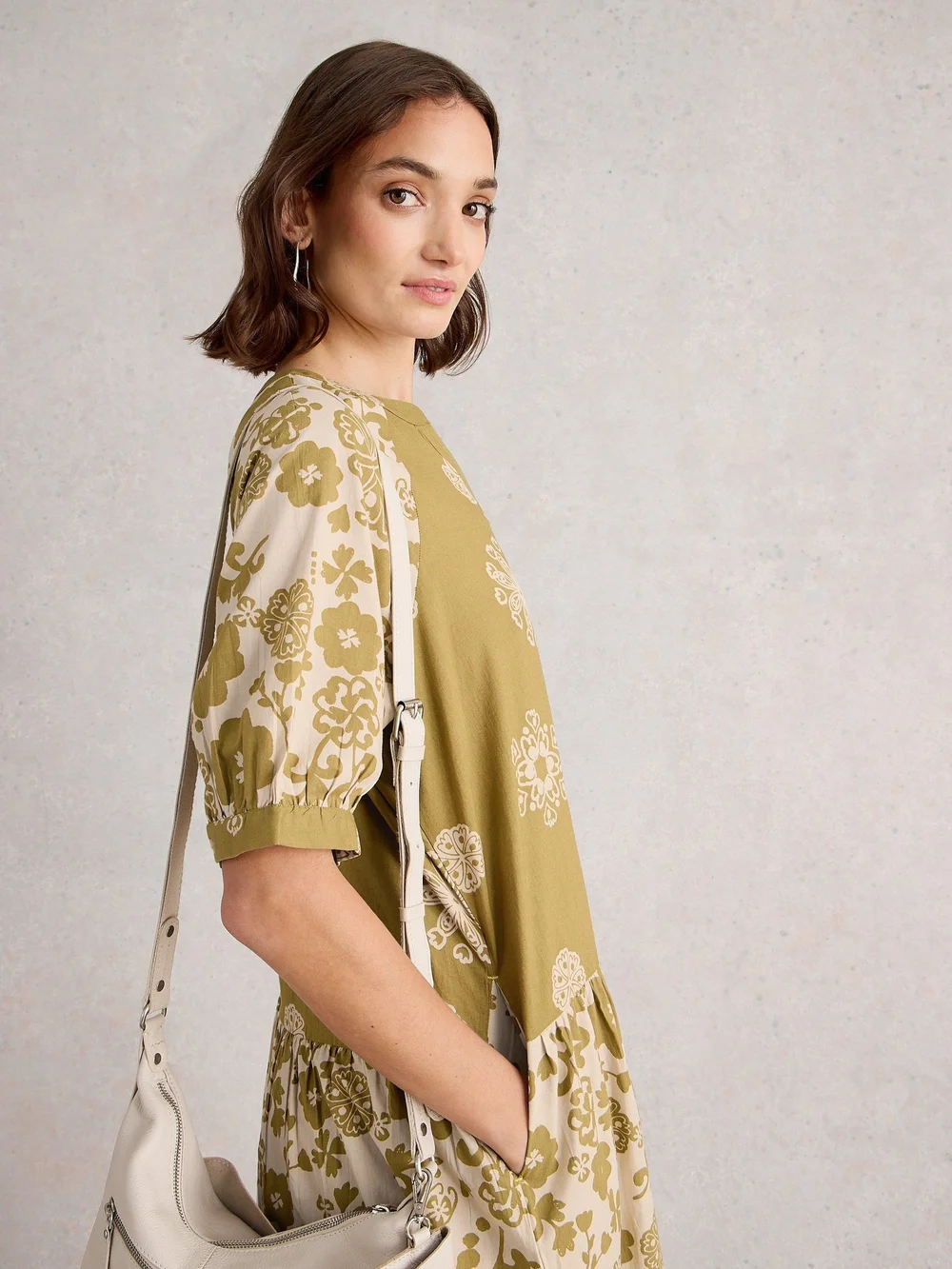 Robe imprimée mixte Eva - Green Pr - 52/R Image 1
