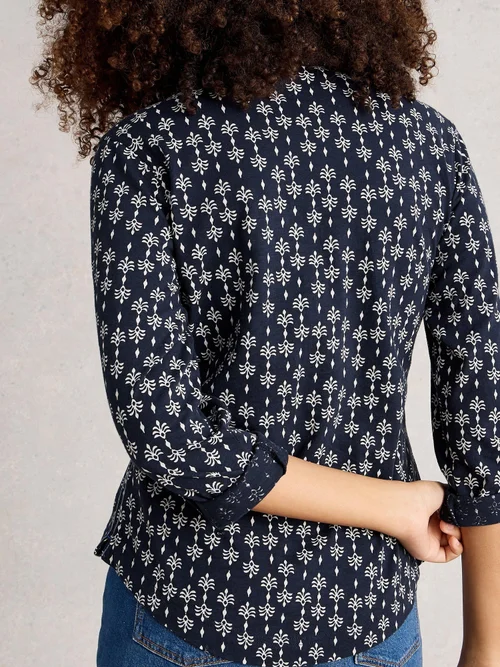 Chemise En Jersey Annie - Navy Pr - 40 Image 4