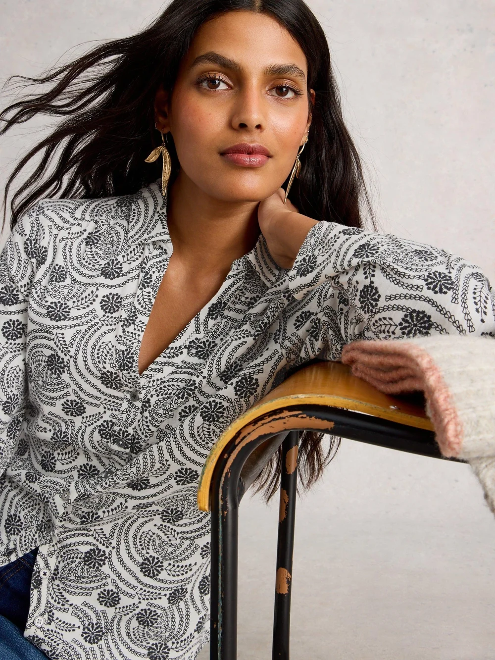 Chemise En Jersey Annie - White Pr - 40 Image 1