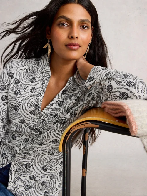 Chemise En Jersey Annie - White Pr - 40 Image 1